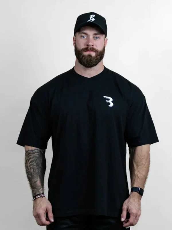 Camiseta holgada de algodón de manga corta para hombres y mujeres, entrenamiento físico, Top caído con hombros y calavera americana - Imagen 4