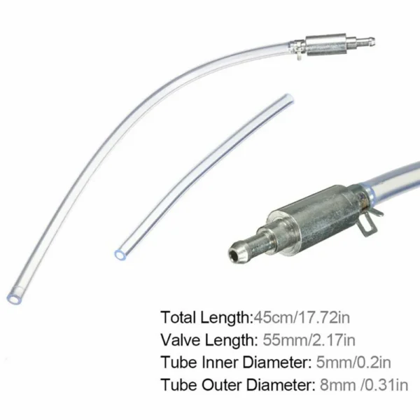 Kit de purga de freno de embrague de coche y motocicleta, manguera de 500mm con Kit de herramientas de purga de tubo de válvula unidireccional - Imagen 3