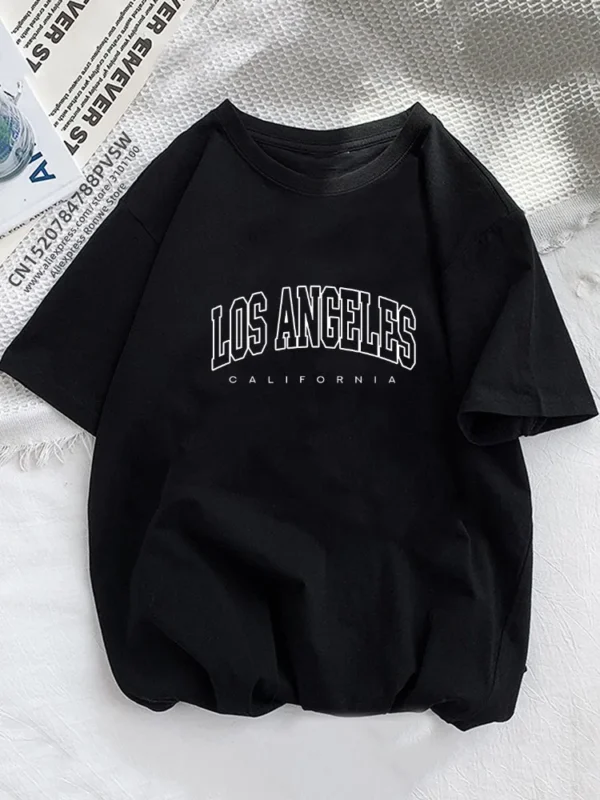 Camiseta con estampado de letras de Brooklyn para mujer, ropa informal con gráfico Harajuku para chica, camisetas Y2K 2023 - Imagen 2