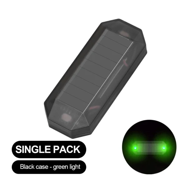 Luz LED de alarma antirrobo para motocicletas y coches, lámpara de precaución nocturna de energía Solar, indicador de linterna LED, luz de advertencia estroboscópica - Imagen 8