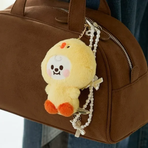 LLavero de muñeco de peluche de la serie Kawaii BT21 BABY Zoo, muñeco de dibujos animados, bolso escolar, colgante, decoración, regalo de cumpleaños, línea de amigos - Imagen 2