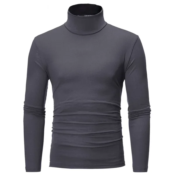 Camisa térmica Tops, ropa de primavera, , medias de otoño e invierno, camiseta de manga larga ajustada con cuello alto Ropa interior térmica para hombre - Imagen 7