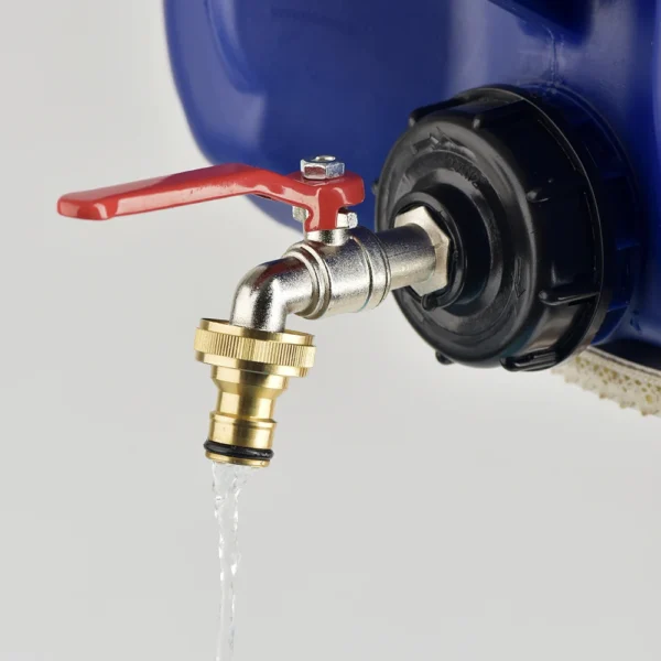 Adaptador de grifo de tanque IBC S60 * 6, rosca gruesa a latón/aleación, válvula de repuesto de conexión rápida de 16mm, accesorio de válvula para jardín y hogar - Imagen 5
