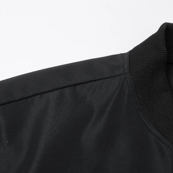 Chaqueta corta holgada de Color sólido con cuello de béisbol para hombres de negocios Casual abrigo fino tendencia - Imagen 5
