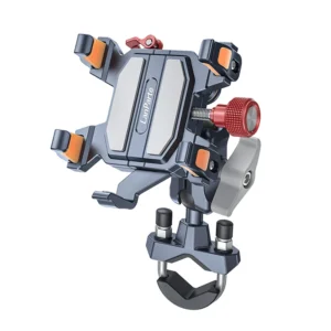 Soporte de teléfono de aleación para motocicleta, soporte Universal para teléfono móvil con absorción de impacto, soporte de navegación, accesorios para motocicleta
