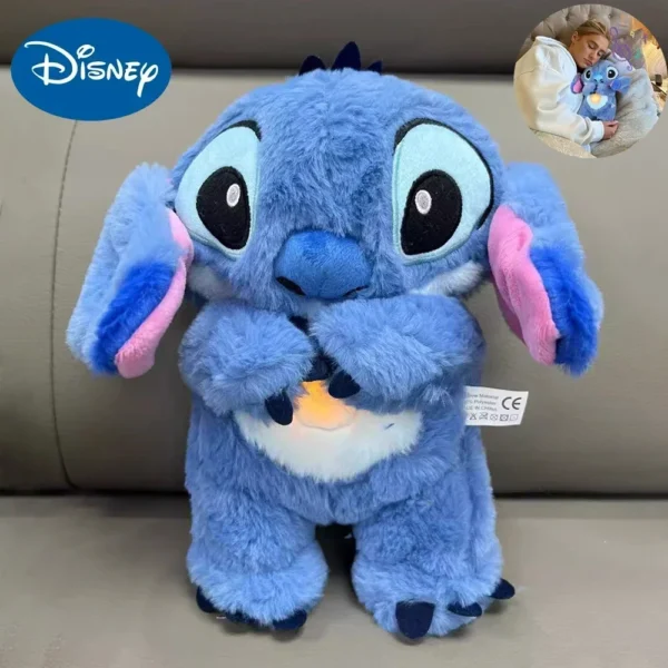 Muñeco de peluche de Disney, juguete de punto, oso de peluche para dormir, música relajante, compañero de juegos, juguete de peluche ligero Kawaii para niños, regalo para niños