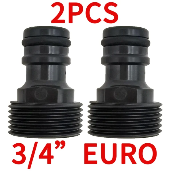 Tetina de conector rápido EURO USA, adaptador de tubo de manguera roscada macho de 3/4 pulgadas para sistema de riego por goteo de tubería de jardín - Imagen 13
