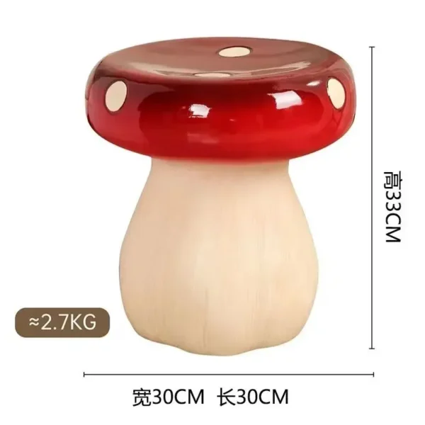 Muebles decorativos, taburetes creativos y divertidos con forma de seta, silla para sala de estar, sofá pequeño, taburete, banco para cambiar zapatos, taburete otomano para el hogar - Imagen 6