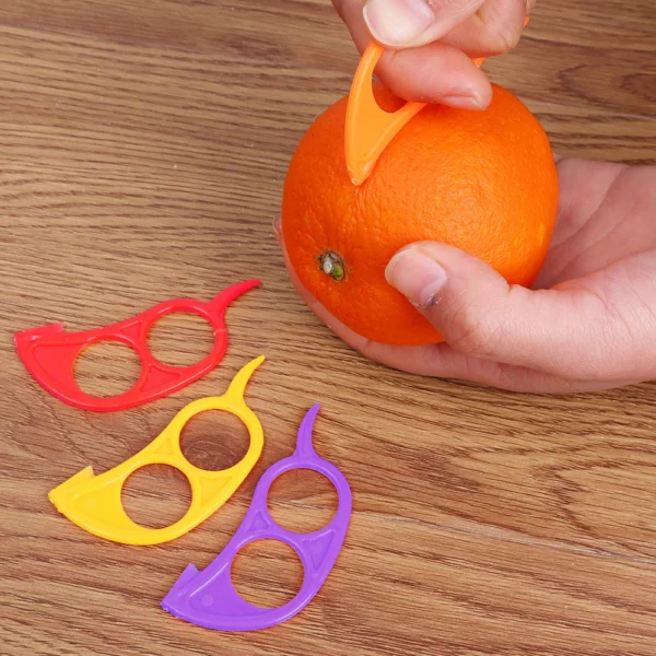 Peladores de frutas y naranjas, rebanador de naranjas y limón multifuncional creativo, fácil abridor, cuchillo para cítricos, utensilios de cocina para el hogar, 1-30 Uds. - Imagen 3