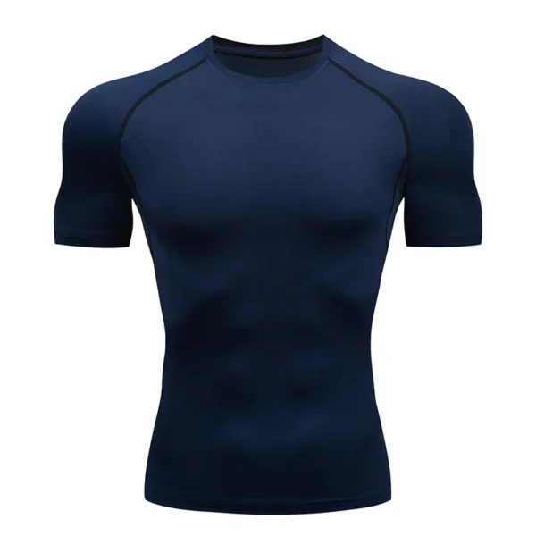 Camisas de compresión para correr para hombre, camisetas deportivas de manga corta para gimnasio, sudadera de secado rápido para Fitness, chándal para correr, camisetas atléticas - Imagen 16