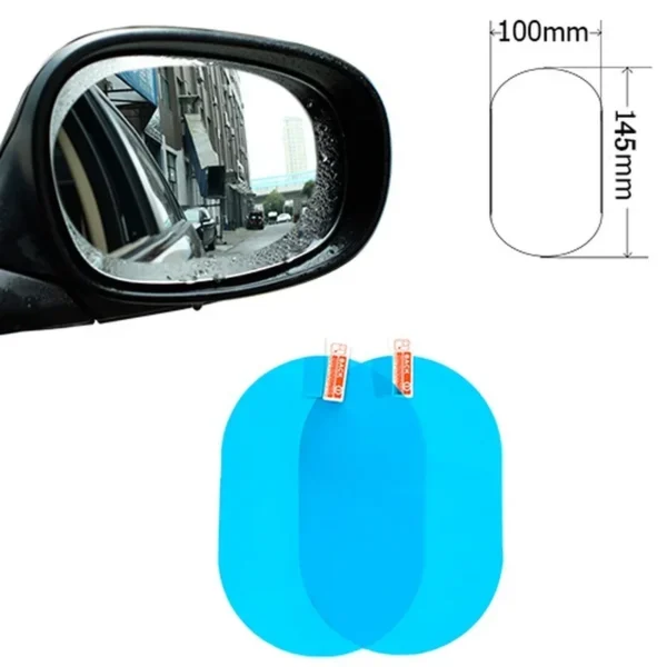 Adhesivo para espejo retrovisor de coche, Film transparente impermeable para ventana lateral, antiniebla, Film protectoras impermeables para coche y motocicleta, 2 uds. - Imagen 6
