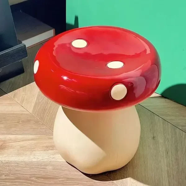 Muebles decorativos, taburetes creativos y divertidos con forma de seta, silla para sala de estar, sofá pequeño, taburete, banco para cambiar zapatos, taburete otomano para el hogar - Imagen 2