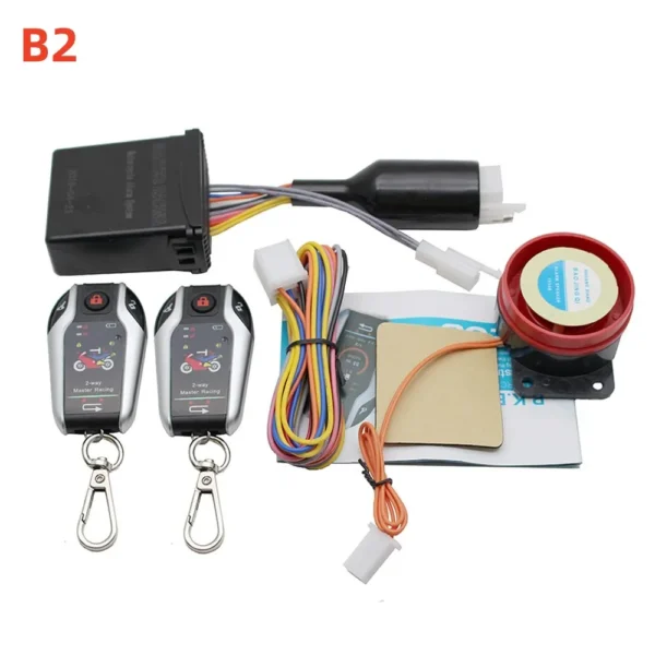 Sistema de alarma de seguridad antirrobo para motocicleta bidireccional, alarma de vibración antirrobo para patinete, arranque remoto del motor, bloqueo automático de 5 metros - Imagen 3