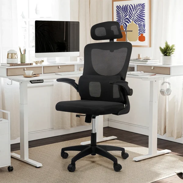 Silla de oficina ergonómica con respaldo alto, sillas deslizantes de malla para ordenador de juegos, sillón giratorio ajustable, muebles comerciales para el hogar