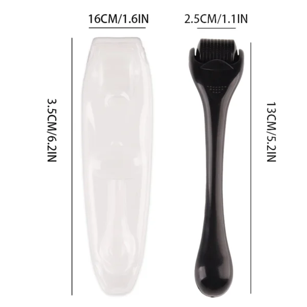 Derma Roller 540 Pines Cuidado de la piel de grado médico Microagujas Rodillo facial Dermaroller para rejuvenecimiento de la piel y crecimiento del cabello Unisex - Imagen 6