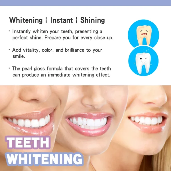 Kit de pintura para blanquear los dientes, eliminar pigmentos y manchas dentales, pintura blanca Natural instantánea, esmalte dental suave ajustado - Imagen 5