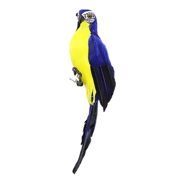 Pájaro loro hecho a mano, simulación de loro, pluma de espuma, modelo de pájaro, estatuilla, pájaros, loro, decoración de jardín 1 unidad de 35/25cm de plumas artificiales - Imagen 12