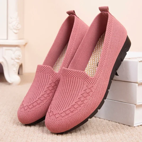 Zapatos informales para mujer, zapatillas planas transpirables de malla de verano, cómodas y ligeras, mocasines sin cordones, Zapatillas para mujer - Imagen 7
