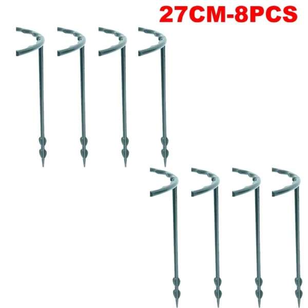 Soporte de plástico para plantas, soporte para plantas, pila para flores, invernaderos, arreglo, soporte para varilla de fijación, herramientas de jardín - Imagen 9