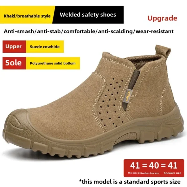 Zapatos a prueba de trabajo, antigolpes, antiperforación, generación de cabello, zapatos de soldadura eléctrica, zapatos de trabajo, calzado de seguridad resistente al desgaste - Imagen 7