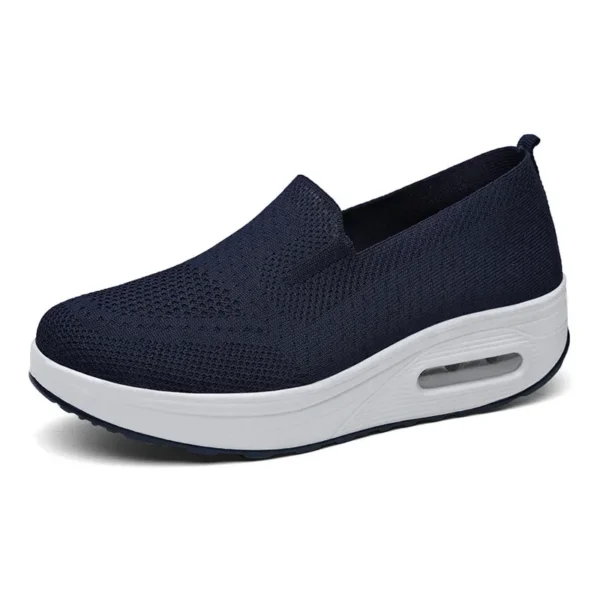Primavera otoño zapatos oscilantes de mujer mocasines de malla para mujer plataformas planas zapatos de mujer cuñas zapatos de mujer zapatillas de deporte con aumento de altura - Imagen 8