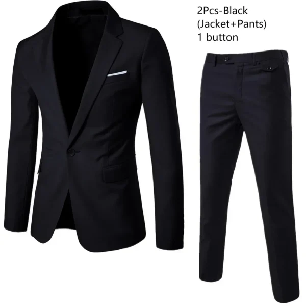 Trajes de hombre para boda, 3 piezas, conjunto elegante de 2 trajes, Blazers, chaquetas clásicas de negocios de lujo a la moda, chaleco, pantalones, ropa Formal 2024 - Imagen 19