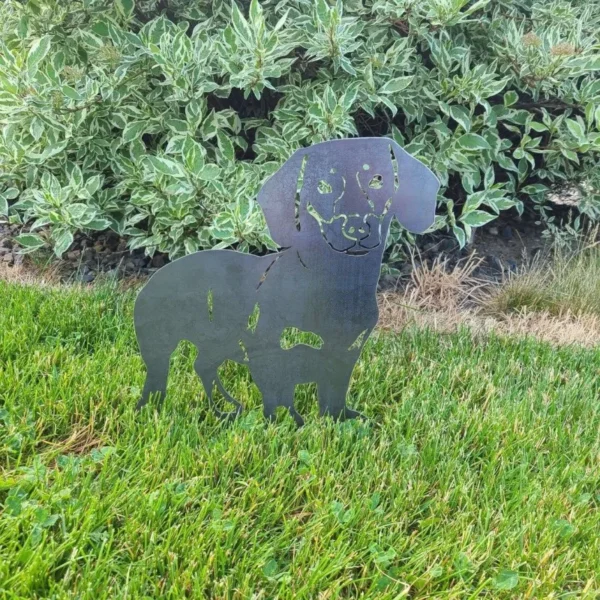 Silueta de metal para perros, decoración de silueta para cachorros de patio, adorno de silueta de Doberman/Bulldog para jardín al aire libre - Imagen 12