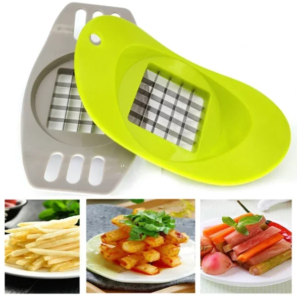 Cortador de patatas de acero inoxidable, rebanador de frutas y verduras, accesorios de cocina, herramientas para hornear patatas, utensilios para el hogar - Imagen 6