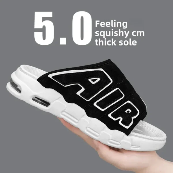 Zapatillas de moda de PU para hombre, sandalias de talla grande de estilo coreano, informales, versátiles, a la moda