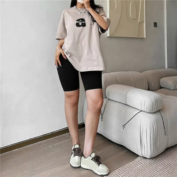 Pantalones cortos deportivos de Yoga para mujer, pantalones cortos de Fitness de cintura alta, ropa de calle informal, pantalones cortos ajustados para mujer, pantalones de entrenamiento - Imagen 5
