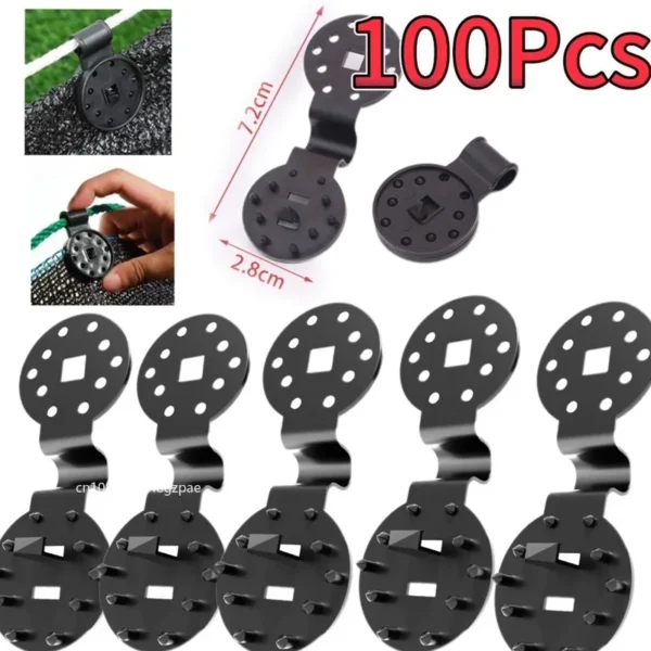 Clips de plástico de agarre de bloqueo de alta resistencia abrazadera de fijación de tela de sombra de invernadero Clips de lona Clips de tela de valla para red de jardín 5/10/100 Uds. - Imagen 8