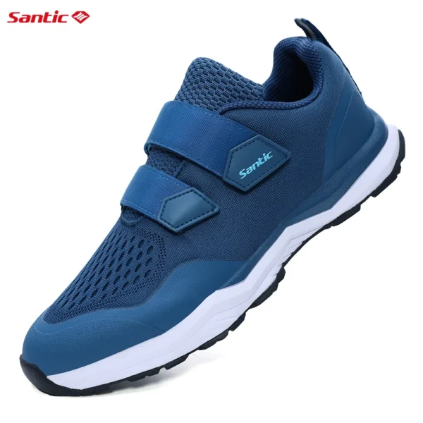 Zapatos informales para bicicleta de montaña, calzado de ciclismo con Pedal SPD para hombre, suela de goma, tela de malla 3D, zapatillas multiusos para correr - Imagen 8