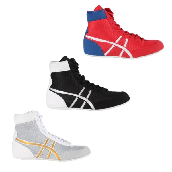 Zapatos de boxeo profesionales Unisex, transpirables, resistentes al desgaste, antideslizantes, zapatillas de lucha, calzado de entrenamiento de gimnasia