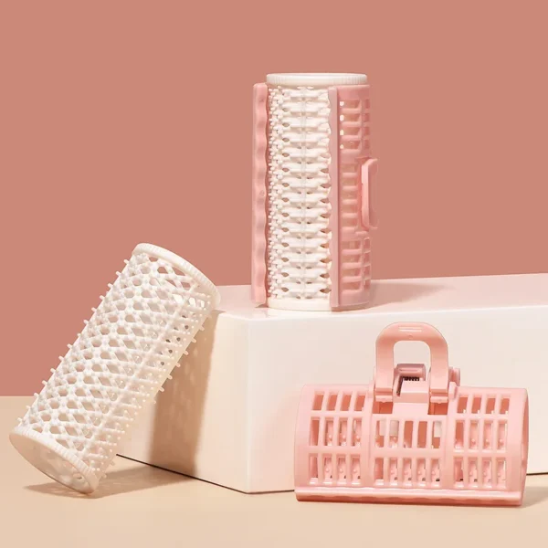 Rizador de pelo con Clip rulos de pelo rosa Clip sin calor plástico sin calor rizos sin calor herramientas para rizar el cabello Cabello 2 uds - Imagen 3