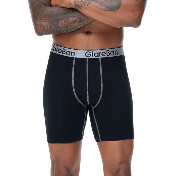 Conjunto de 4 Uds. De calzoncillos Boxer de longitud media, ropa interior para hombre, calzoncillos masculinos transpirables de algodón para hombre, Boxershorts, bragas suaves - Imagen 5