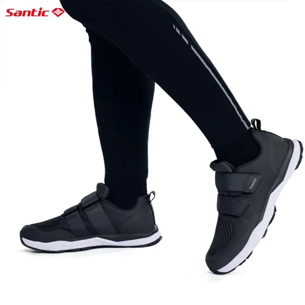 Zapatos informales para bicicleta de montaña, calzado de ciclismo con Pedal SPD para hombre, suela de goma, tela de malla 3D, zapatillas multiusos para correr - Imagen 3