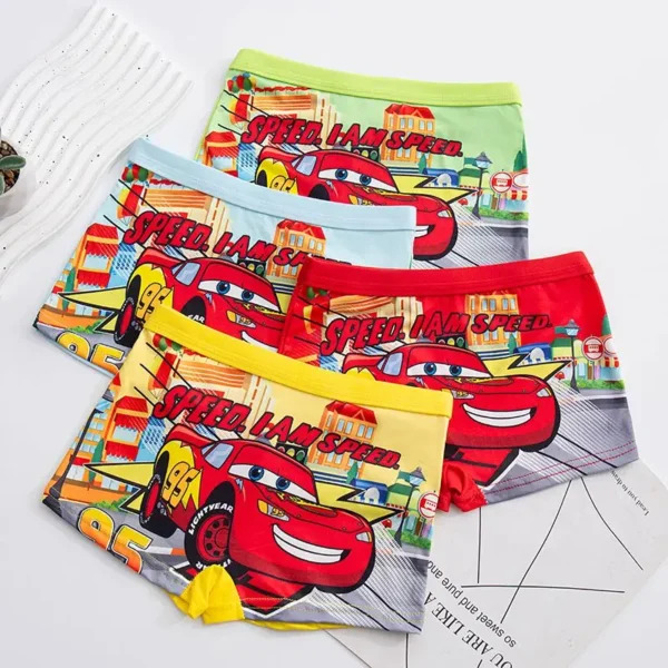 Lightning McQueen, Boxer para niños, Boxers para bebés, 4 paquetes de transpirables y antibacterianos - Imagen 2