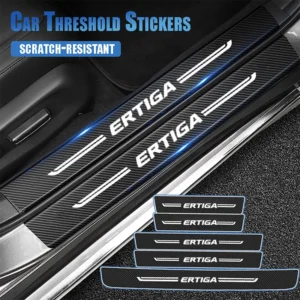 Pegatinas de alféizar de puerta delantera y trasera de coche para Suzuki ERTIGA Logo 2023, placa protectora de parachoques de maletero, accesorios embellecedores antiarañazos
