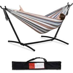 Hamaca doble para 2 personas Patio de jardín al aire libre resistente con capacidad para 450 libras para 2 personas