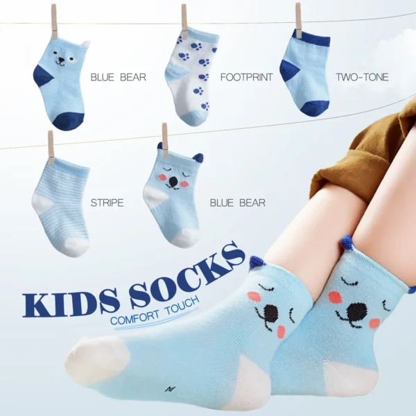 10 pares de calcetines para bebés recién nacidos, niños y niñas de 0 a 3 años, calcetines suaves de algodón con dibujos de animales y dibujos animados para niños, novedad de 2025 - Imagen 3