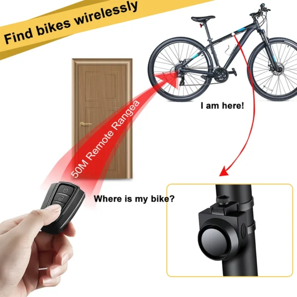 Alarma para motocicleta y bicicleta, sistema de alarma inalámbrico antirrobo con carga USB, Detector de vibración de 115dB, para Moto y coche - Imagen 4