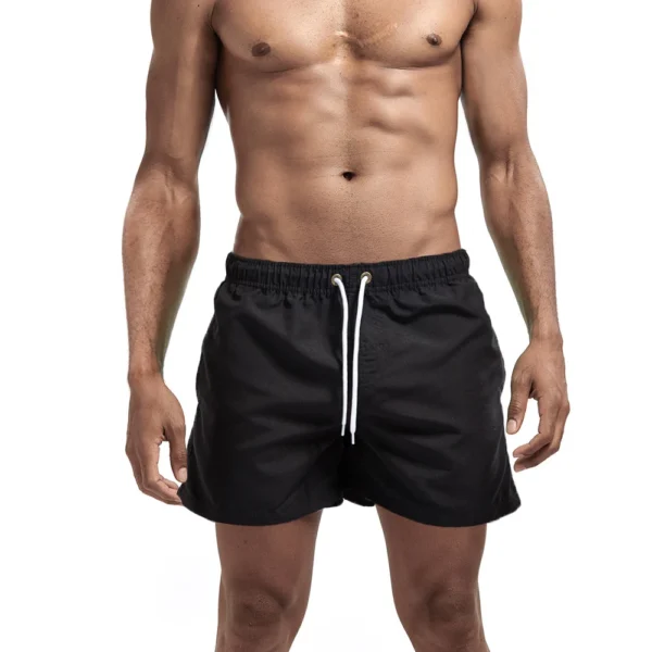 Pantalones cortos de baño para hombre, bañadores de secado rápido, traje de baño transpirable con cordón y bolsillos para surfear en la playa y verano - Imagen 5