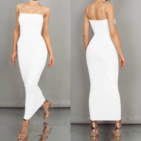 Vestido de verano para mujer, vestidos largos con tirantes, vestido Sexy con tirantes para discoteca - Imagen 3