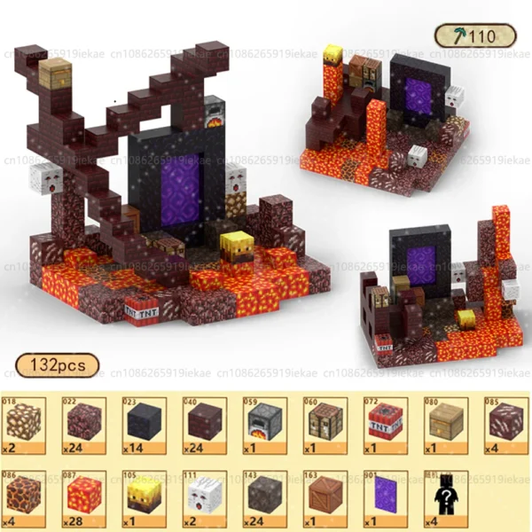 Bloques de construcción magnéticos, cubo magnético, juego de juguetes del mundo de la mina, cubos apilables sensoriales Montessori, juego de construcción, regalo de cumpleaños - Imagen 15