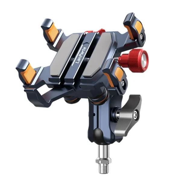 Soporte de teléfono de aleación para motocicleta, soporte Universal para teléfono móvil con absorción de impacto, soporte de navegación, accesorios para motocicleta - Imagen 8