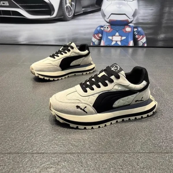 Zapatos informales, zapatos deportivos para hombre, zapatos informales de suela gruesa de verano para hombre, zapatos de tablero de moda para actividades al aire libre antideslizantes suaves y cómodos - Imagen 8