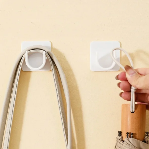 Soporte de barra de cortina fuerte, ganchos autoadhesivos ajustables para cortina de pared, Clip fijo, gancho para colgar, accesorios de baño - Imagen 4