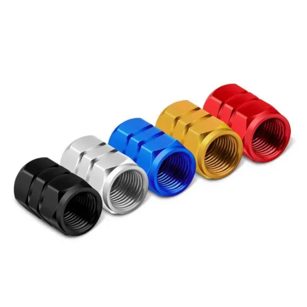 Tapas de válvula de neumático de coche de aluminio, cubierta hermética de válvula de neumático de aleación hexagonal, polvo impermeable para automóviles, motocicletas, camiones y bicicletas - Imagen 2