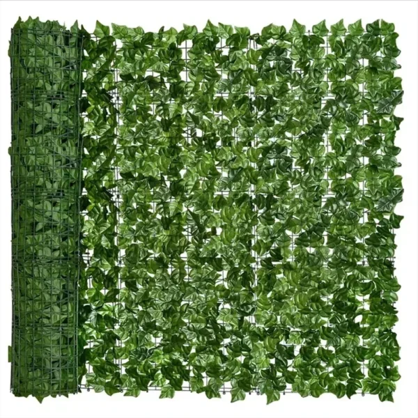 Paneles de valla de hojas verdes, seto de hiedra Artificial, pantalla de valla de privacidad falsa para decoración de hogar, jardín al aire libre, balcón, 1x3m - Imagen 3