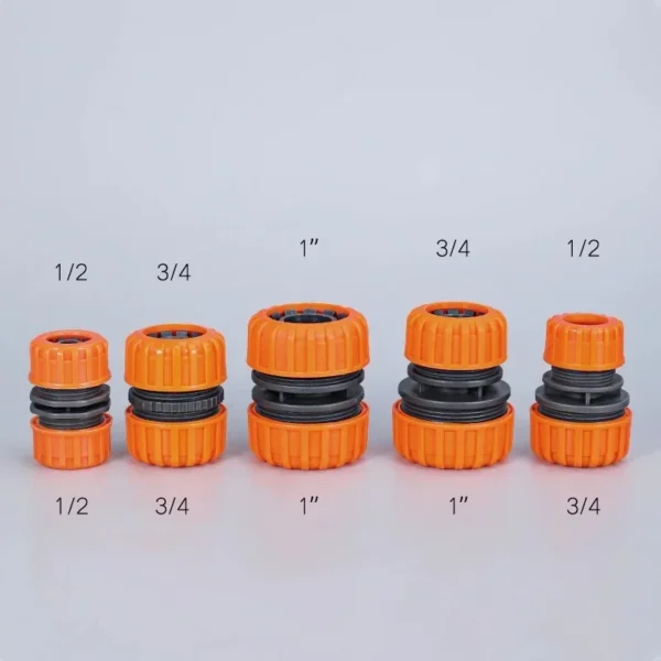 Manguera de riego de jardín, conector rápido de plástico, 1/2 ", 3/4", 1, adaptador de junta de acoplamiento macho doble, juego extensor para tubería - Imagen 2